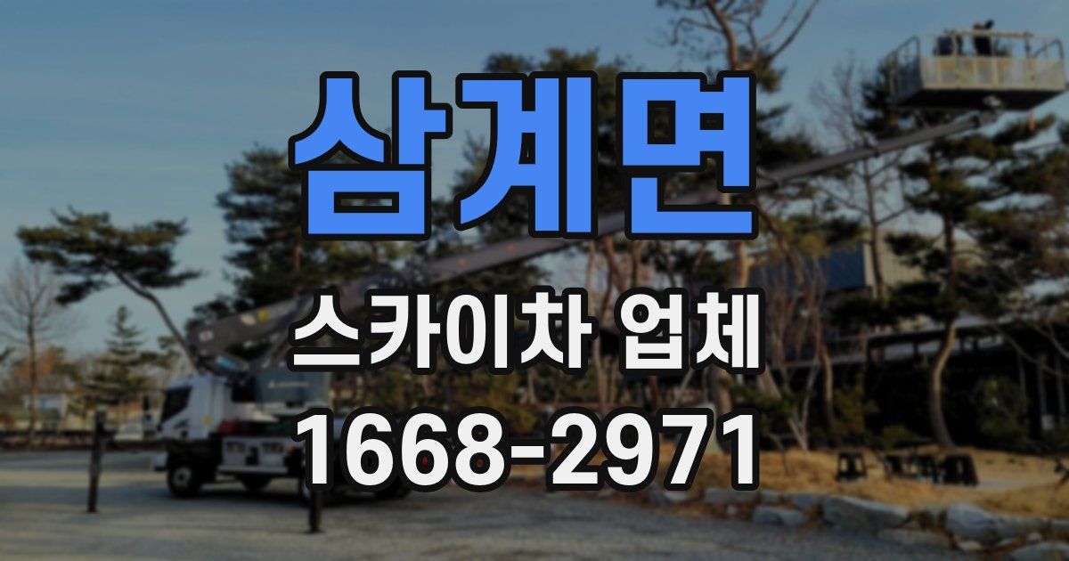 삼계면 스카이차 업체