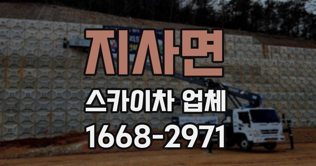 지사면 스카이차 업체