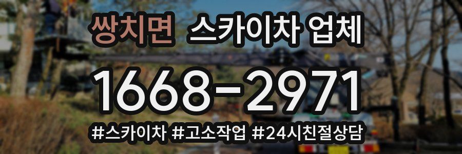 쌍치면 스카이차 업체