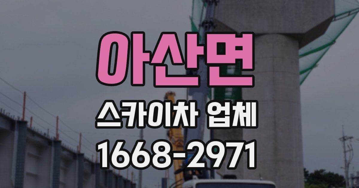 아산면 스카이차 업체