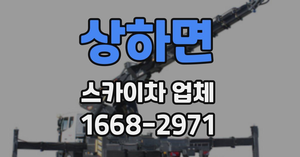 상하면 스카이차 업체