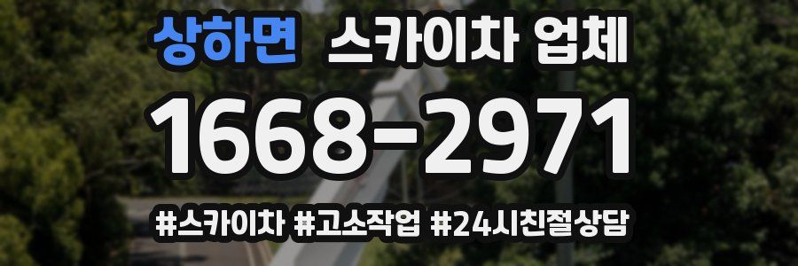 상하면 스카이차 업체