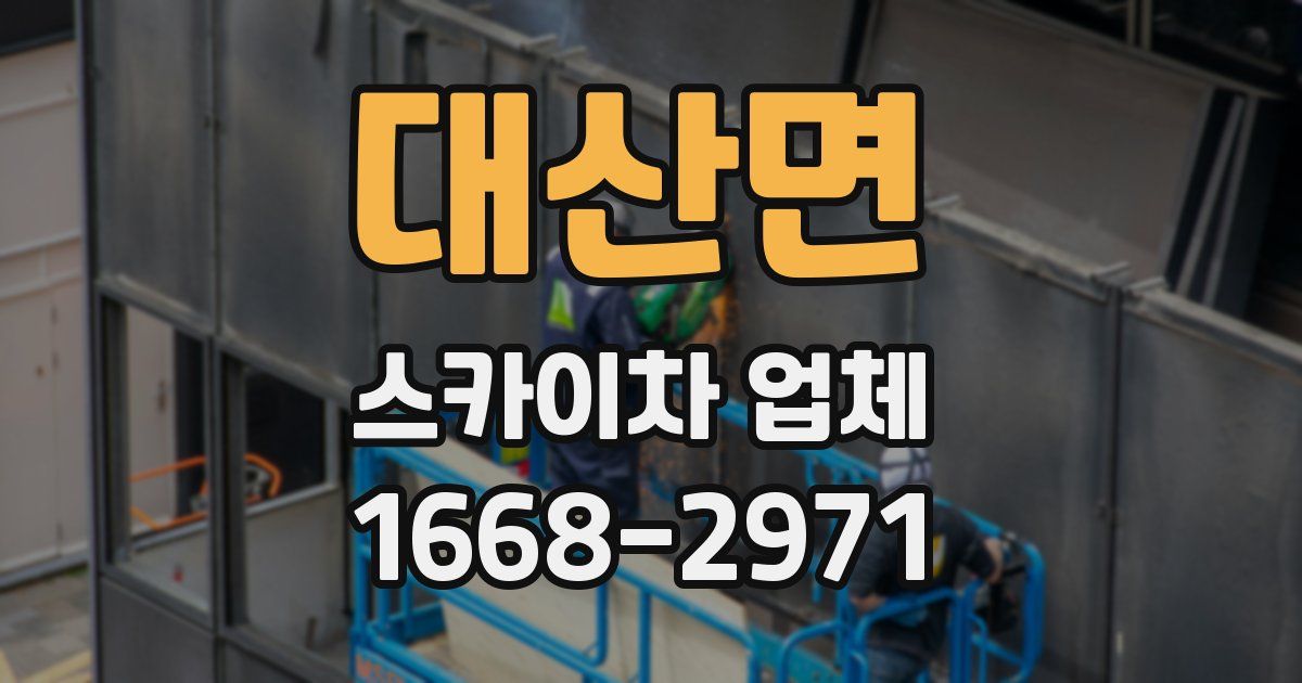 대산면 스카이차 업체