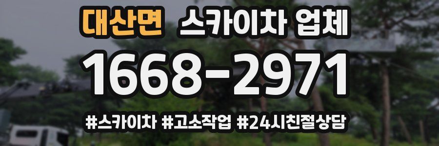 대산면 스카이차 업체