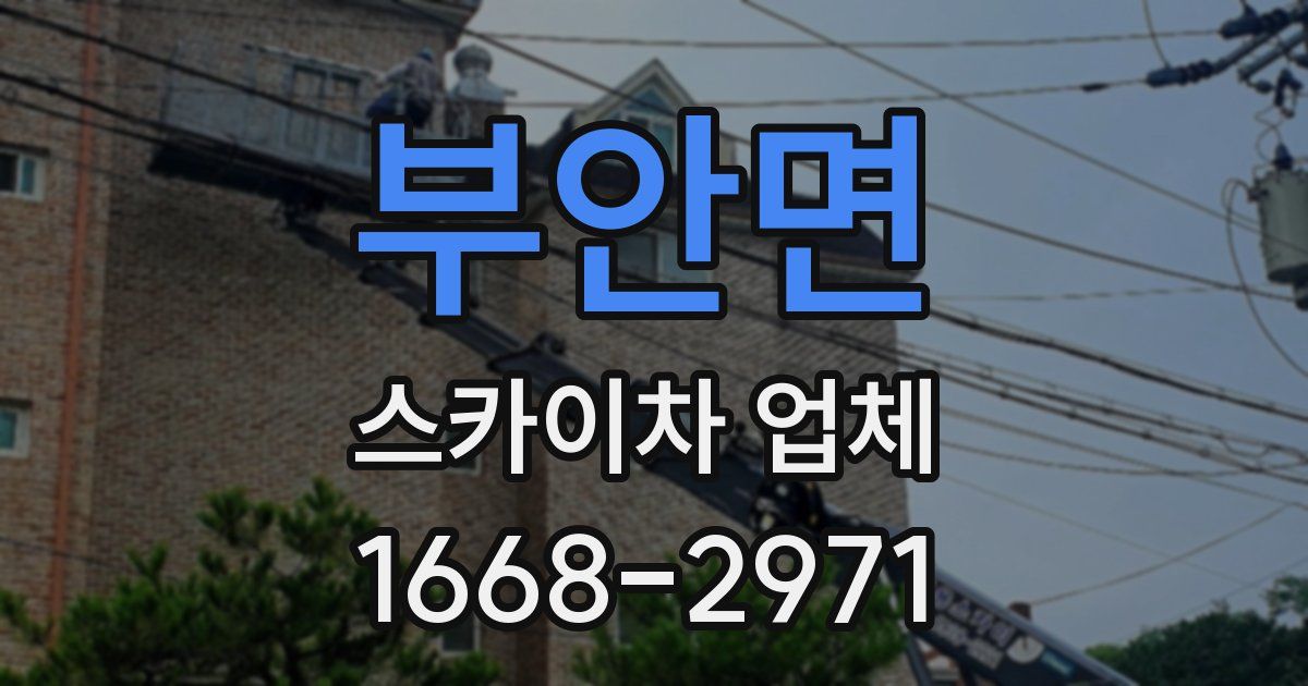 부안면 스카이차 업체