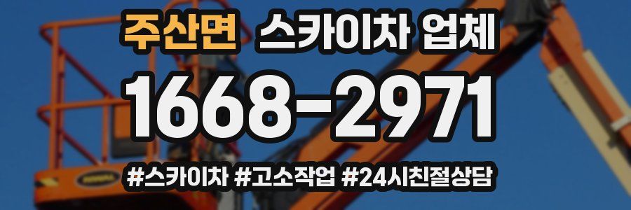 주산면 스카이차 업체