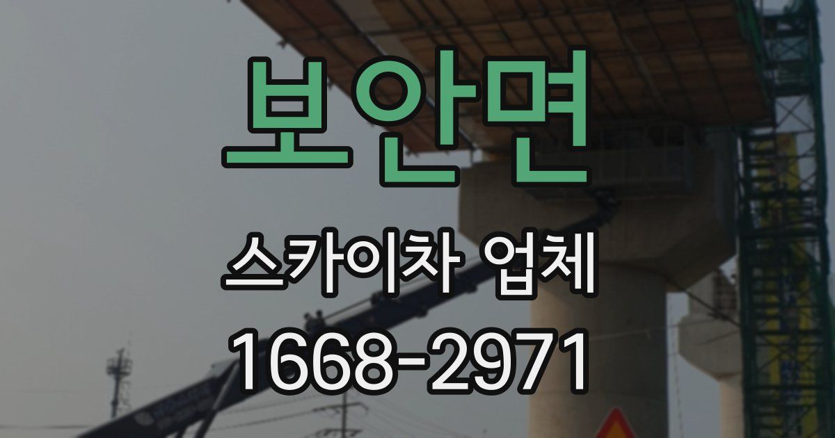 보안면 스카이차 업체