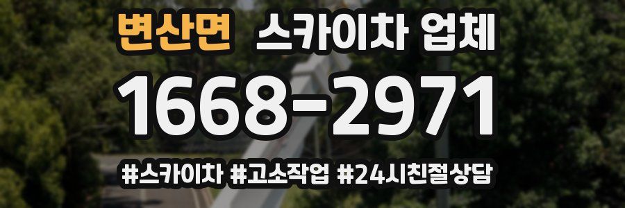 변산면 스카이차 업체