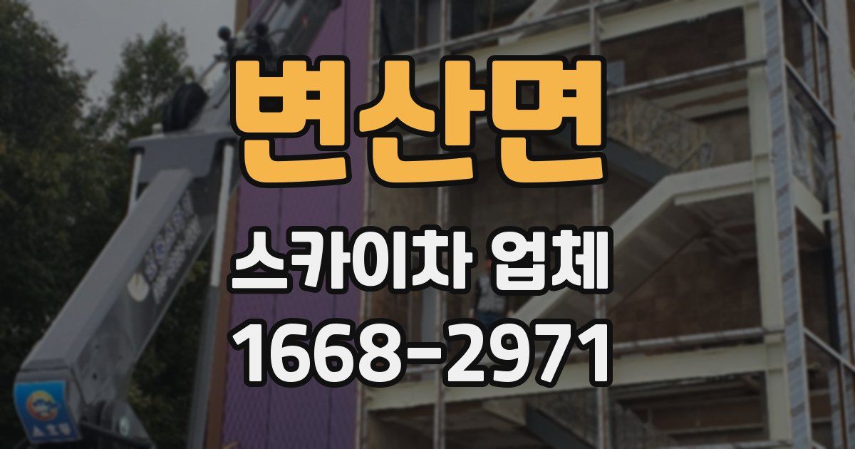 변산면 스카이차 업체