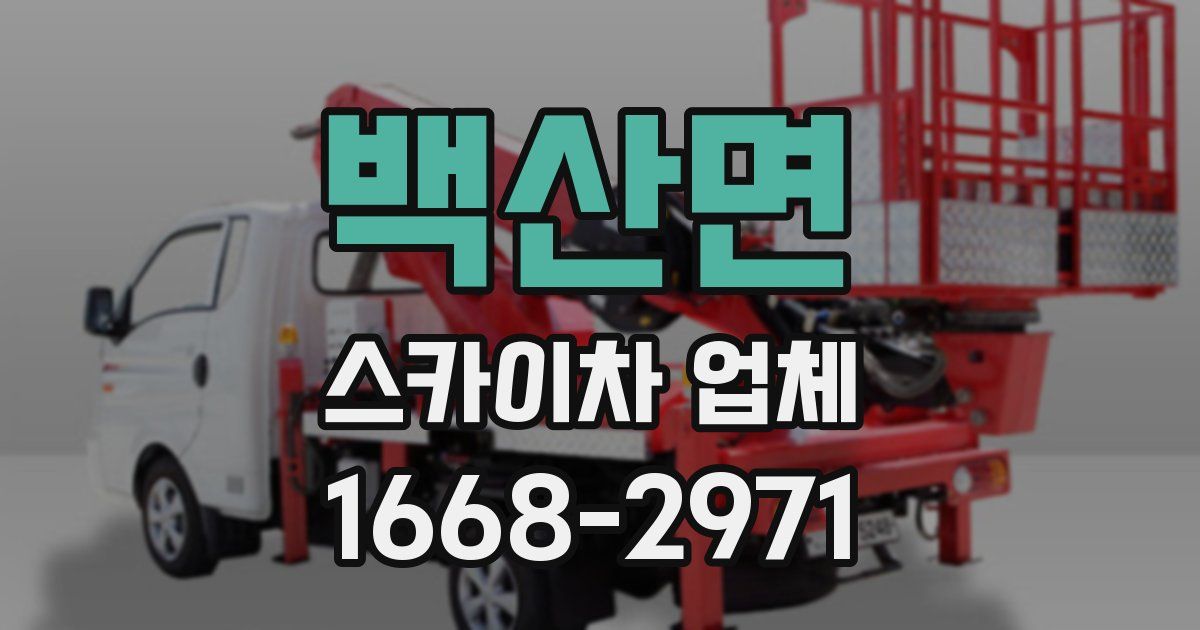 백산면 스카이차 업체