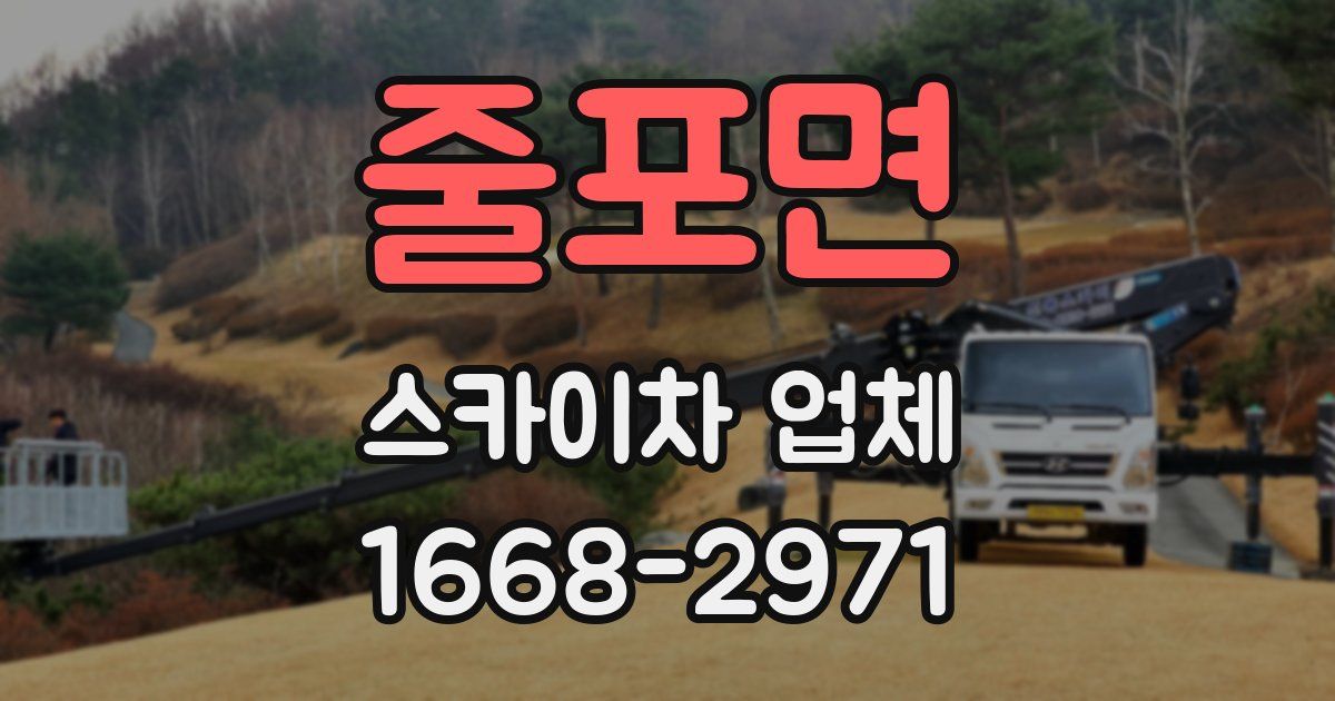 줄포면 스카이차 업체