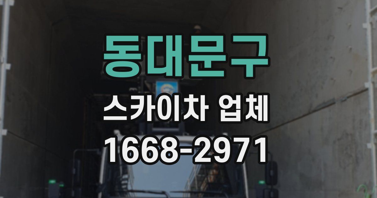 동대문구 스카이차 업체