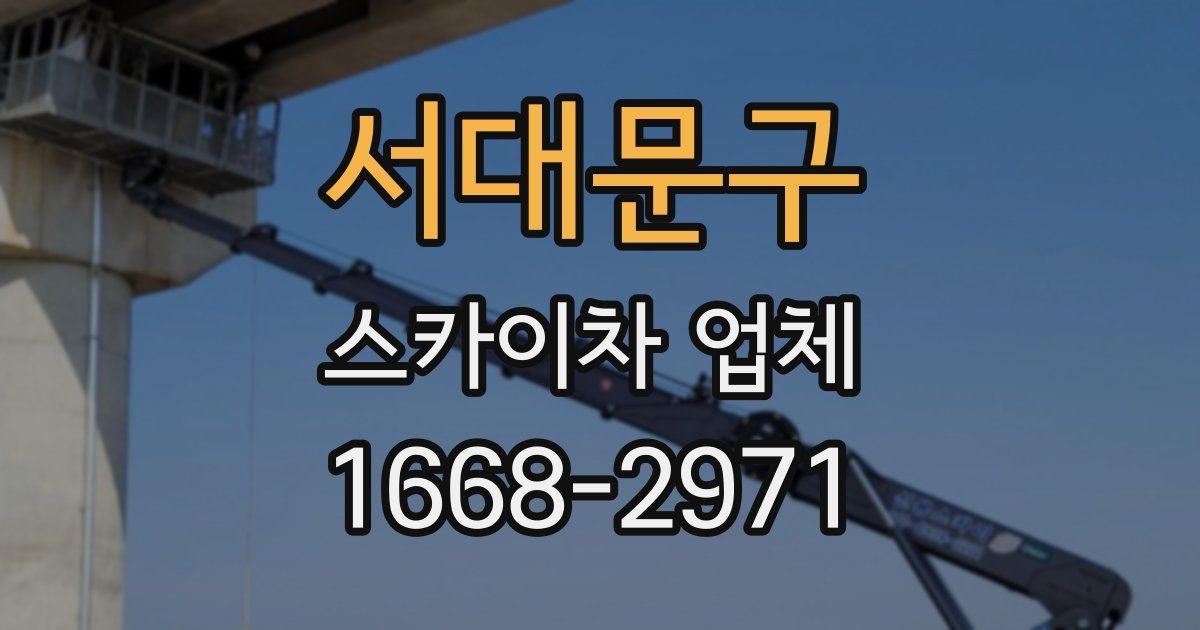 서대문구 스카이차 업체