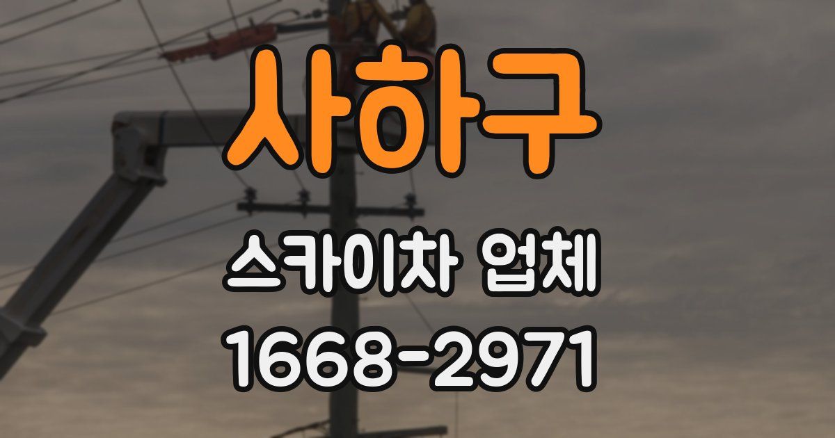 사하구 스카이차 업체