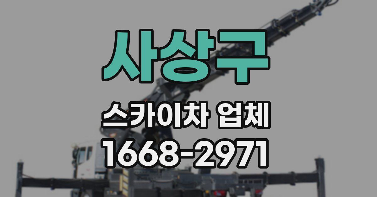 사상구 스카이차 업체