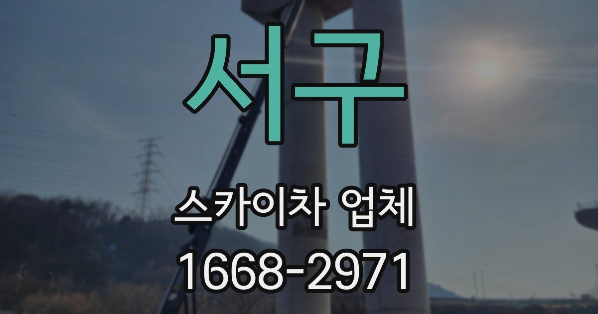 서구 스카이차 업체