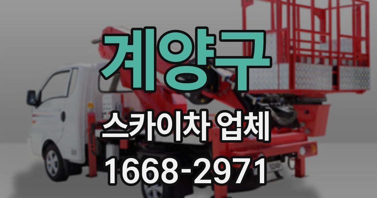 계양구 스카이차 업체