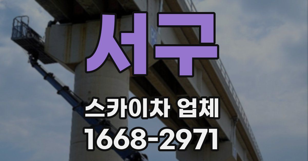 서구 스카이차 업체