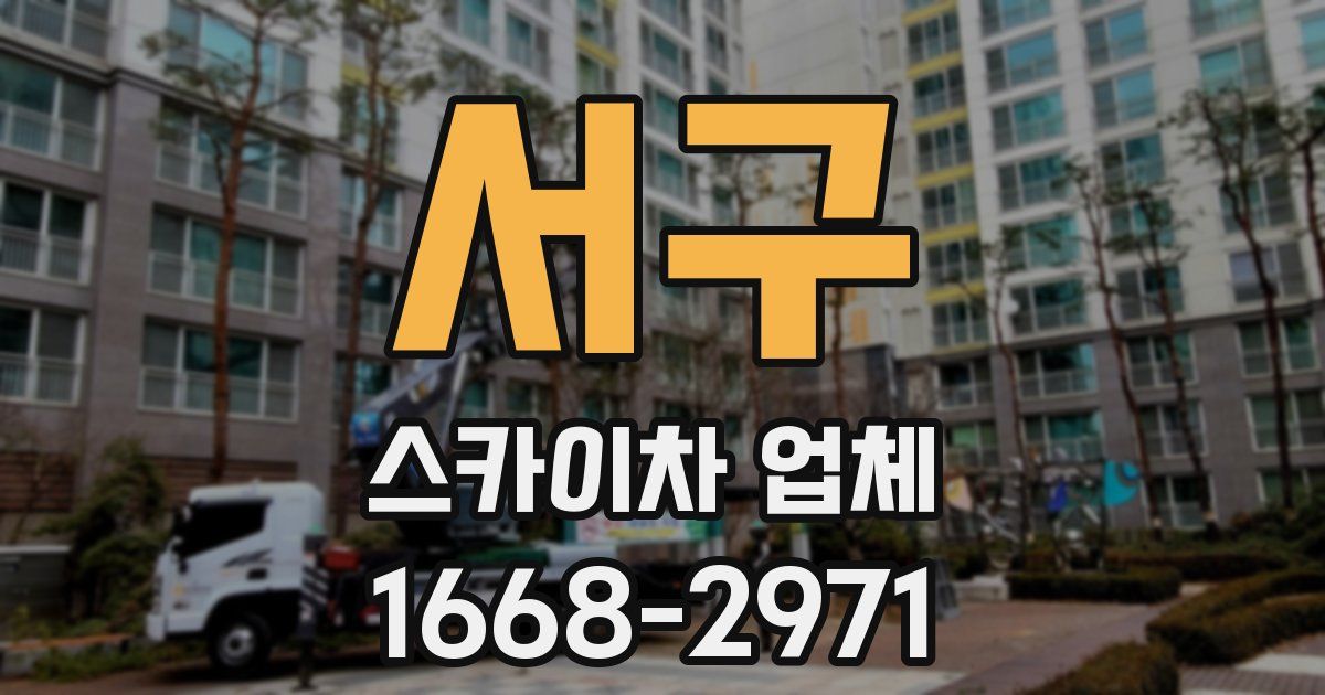 서구 스카이차 업체