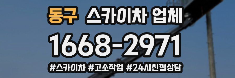 동구 스카이차 업체