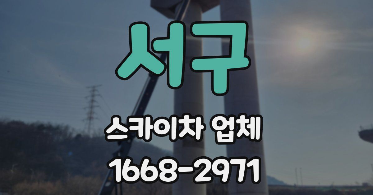 서구 스카이차 업체