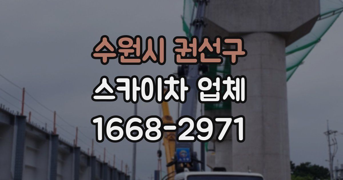 수원시 권선구 스카이차 업체
