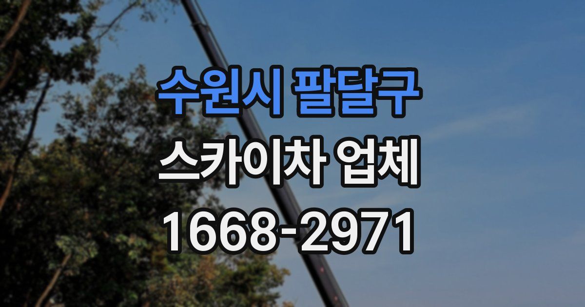 수원시 팔달구 스카이차 업체