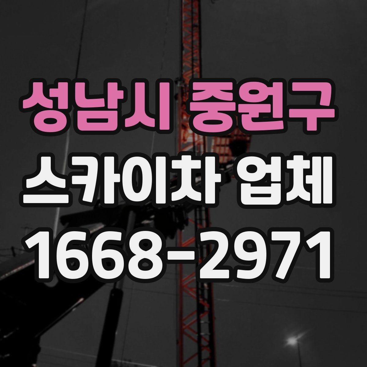 성남시 중원구 스카이차 업체