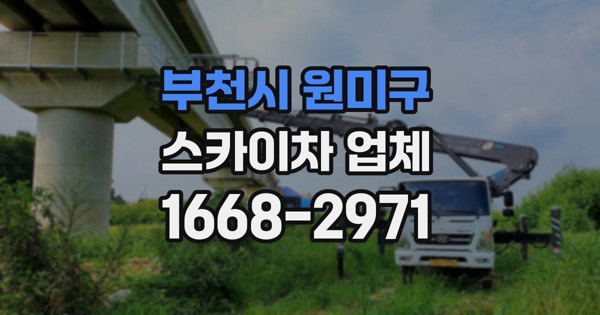 부천시 원미구 스카이차 업체