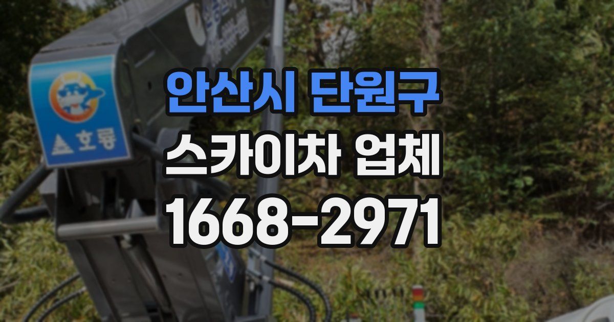 안산시 단원구 스카이차 업체