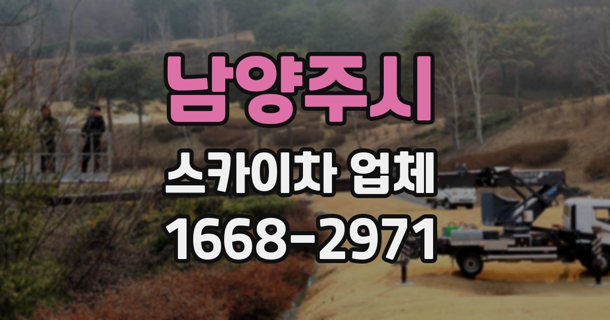 남양주시 스카이차 업체