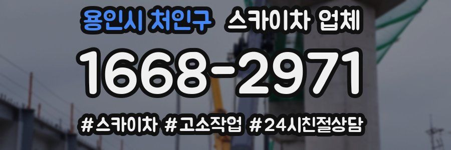 용인시 처인구 스카이차 업체