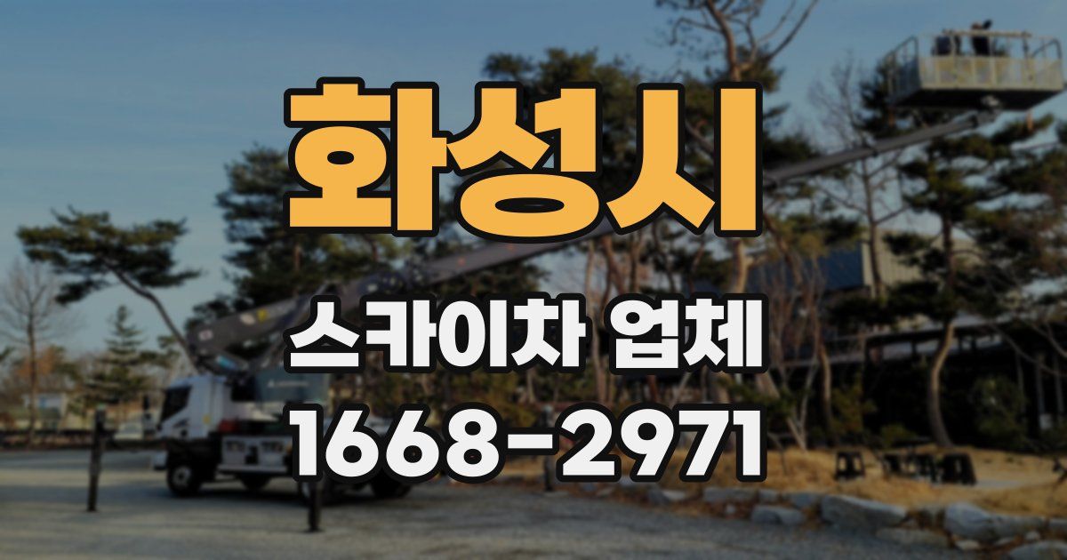 화성시 스카이차 업체