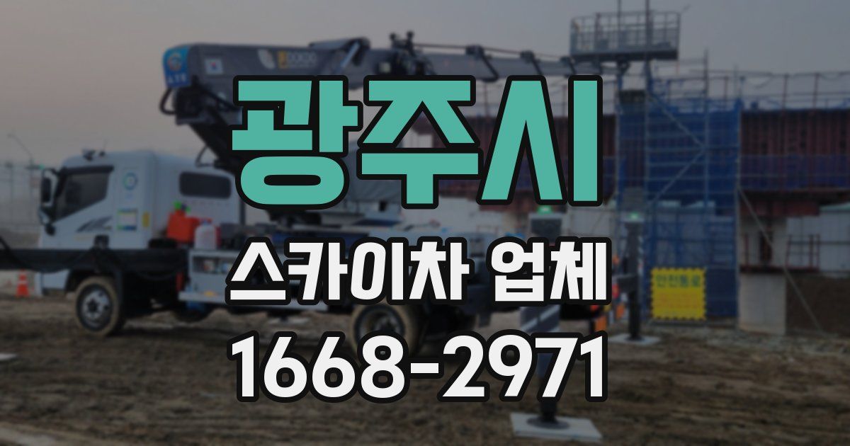 광주시 스카이차 업체