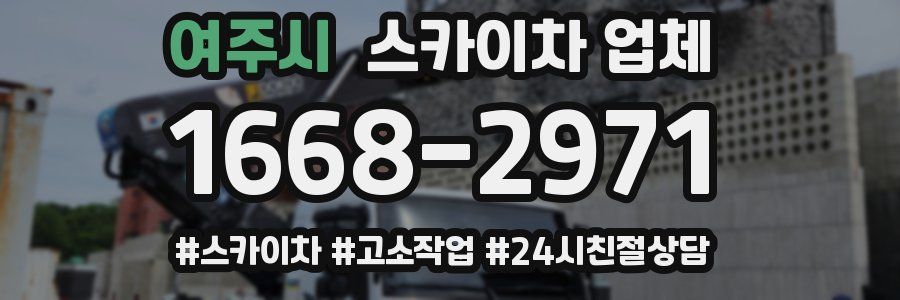 여주시 스카이차 업체