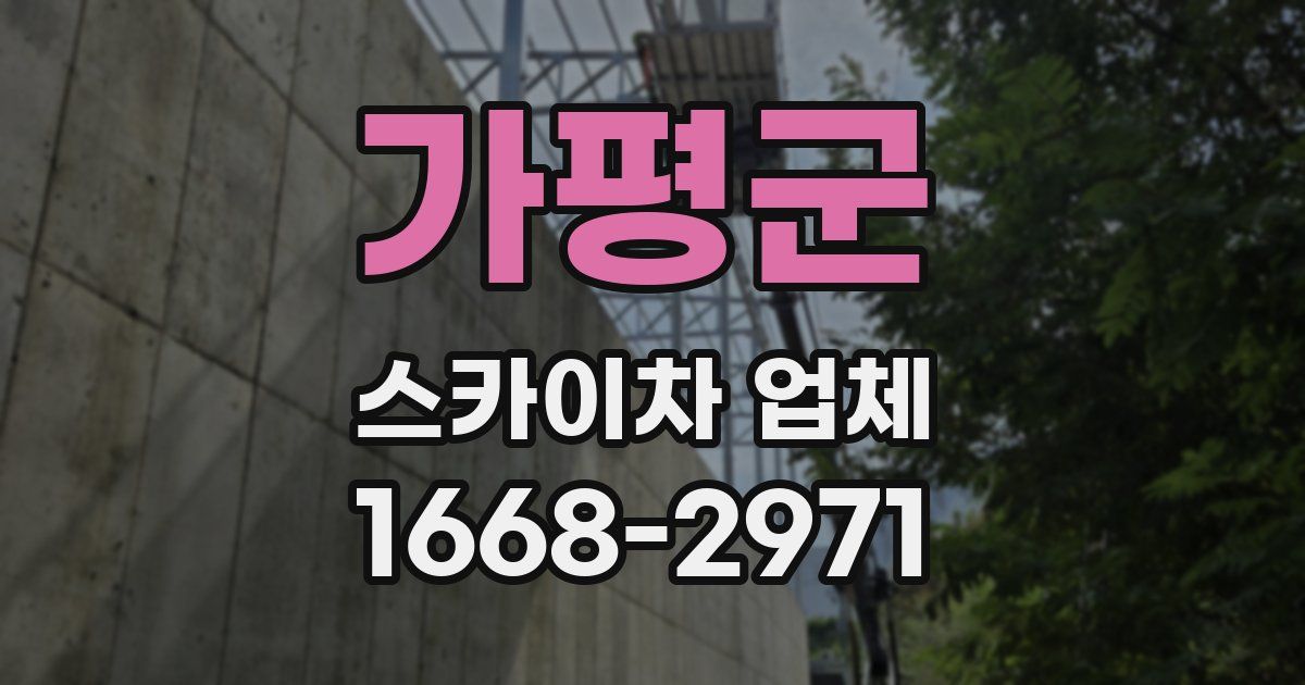 가평군 스카이차 업체