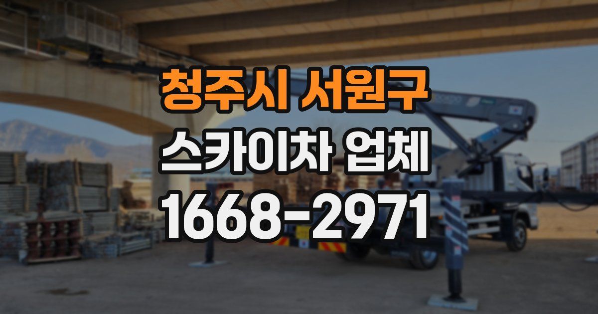 청주시 서원구 스카이차 업체