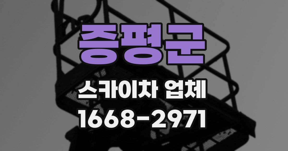 증평군 스카이차 업체