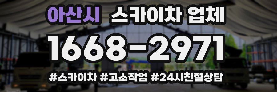 아산시 스카이차 업체
