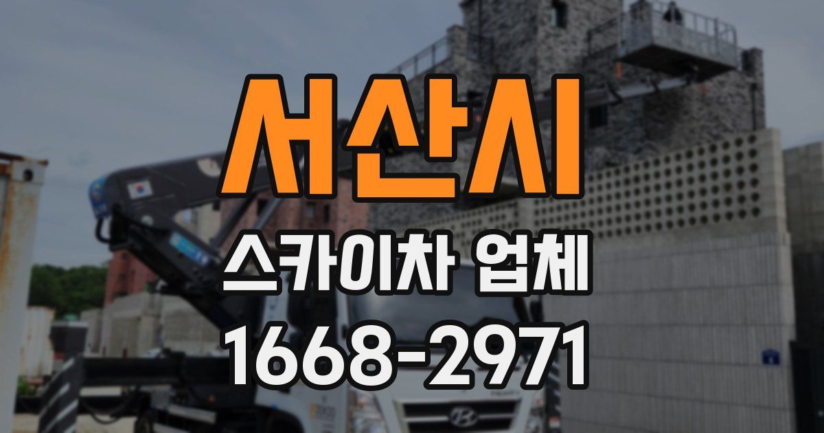 서산시 스카이차 업체