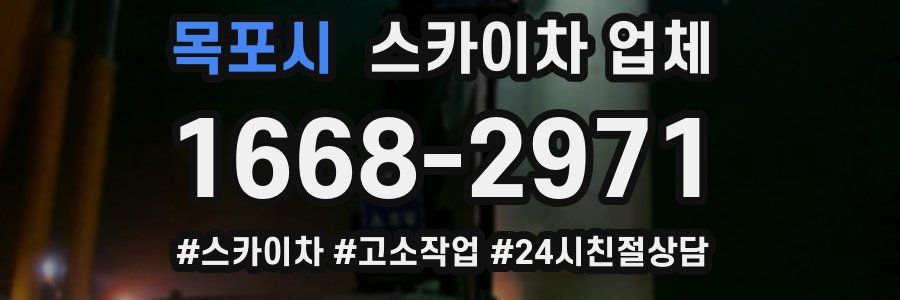 목포시 스카이차 업체