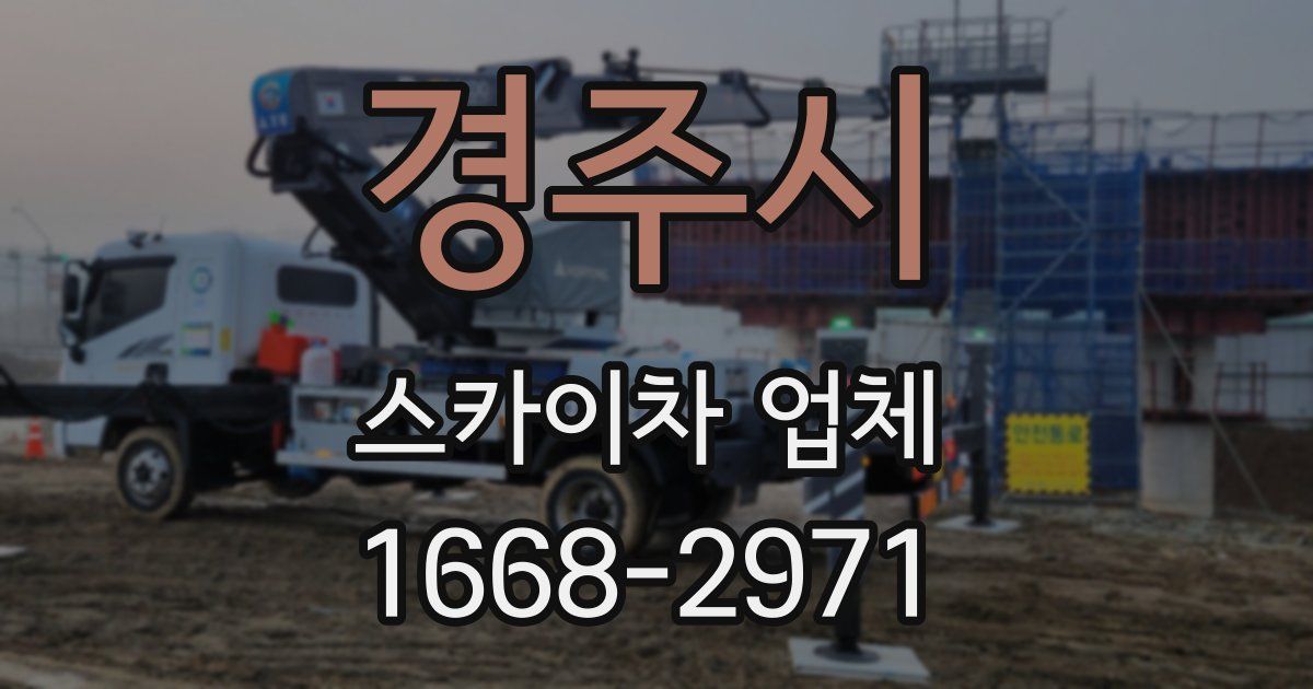 경주시 스카이차 업체