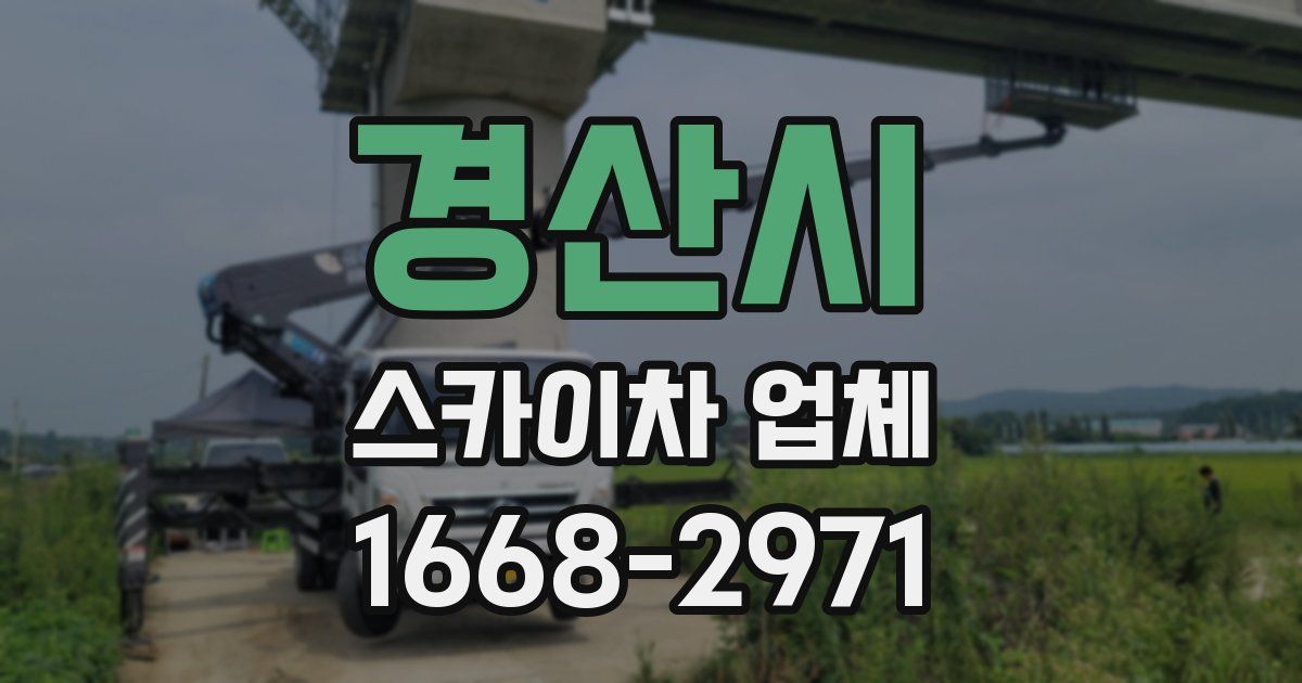 경산시 스카이차 업체