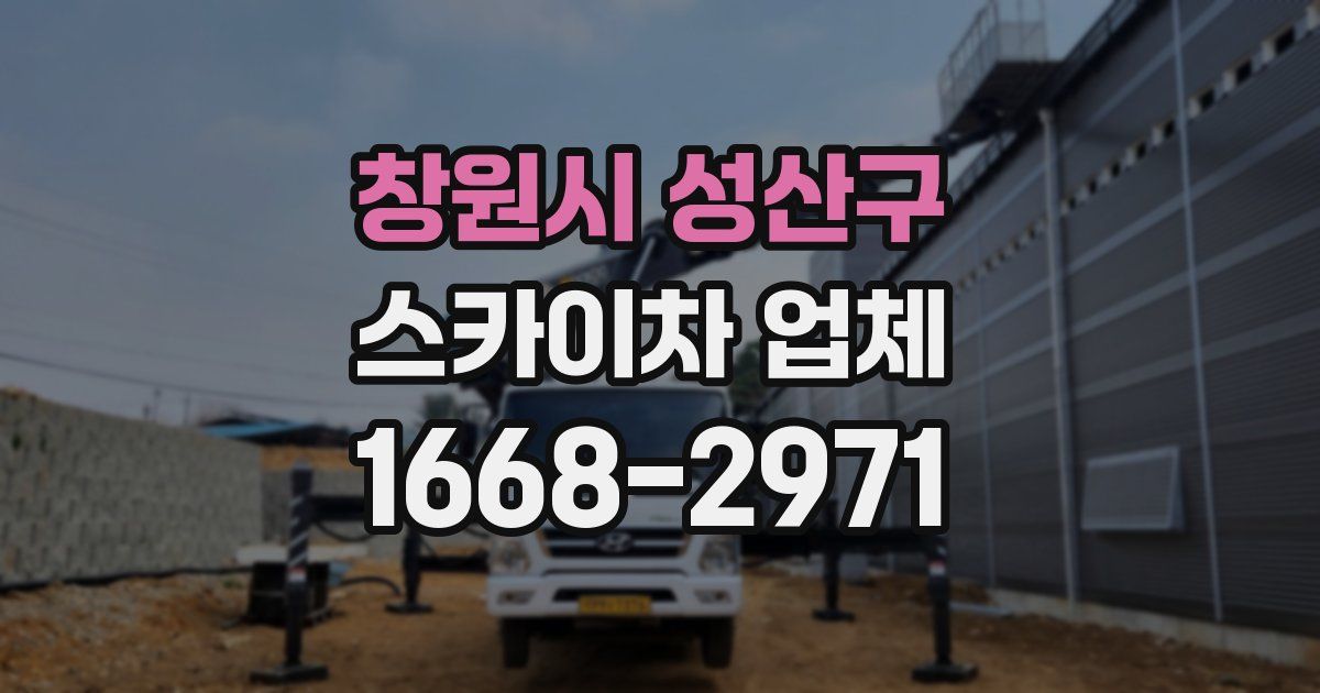 창원시 성산구 스카이차 업체