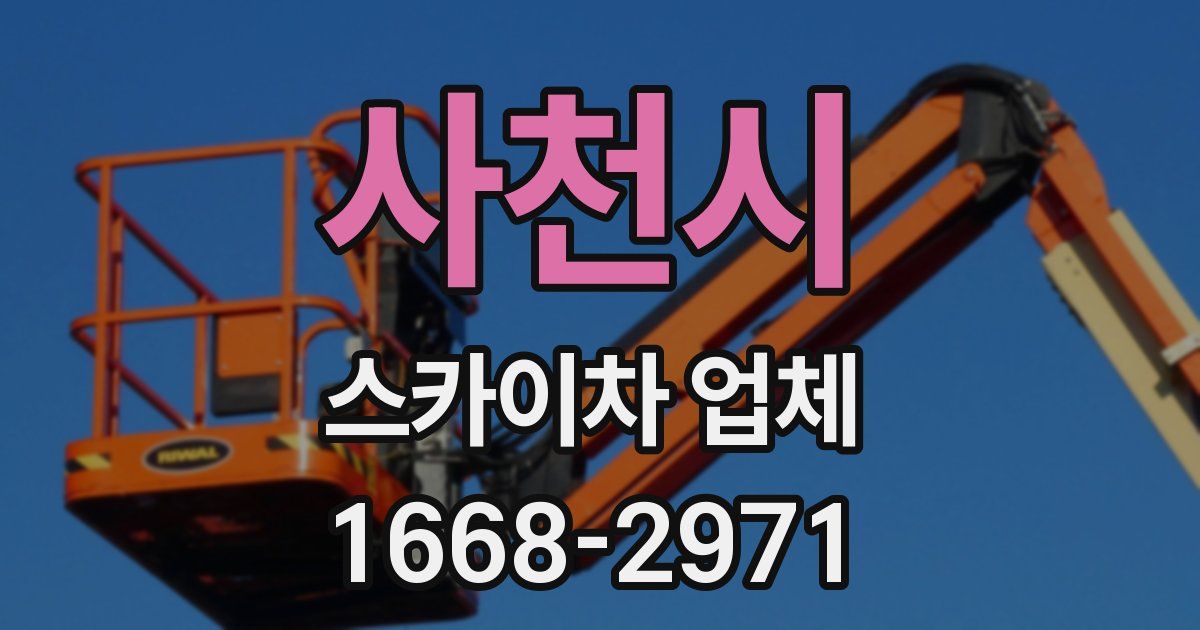 사천시 스카이차 업체