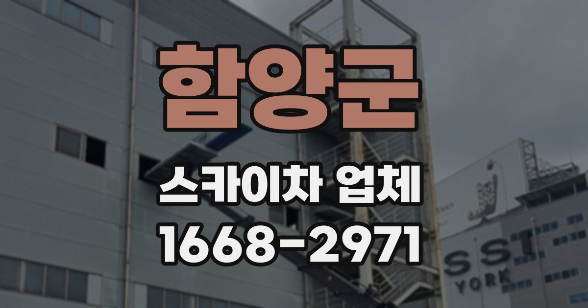 함양군 스카이차 업체