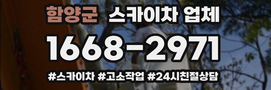 함양군 스카이차 업체