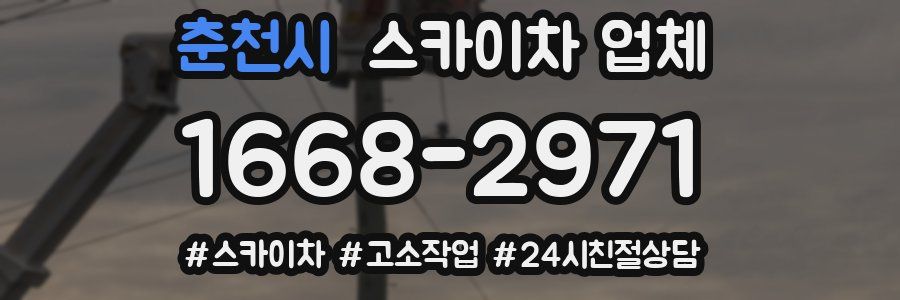 춘천시 스카이차 업체