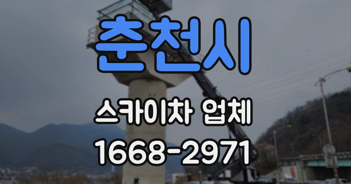 춘천시 스카이차 업체