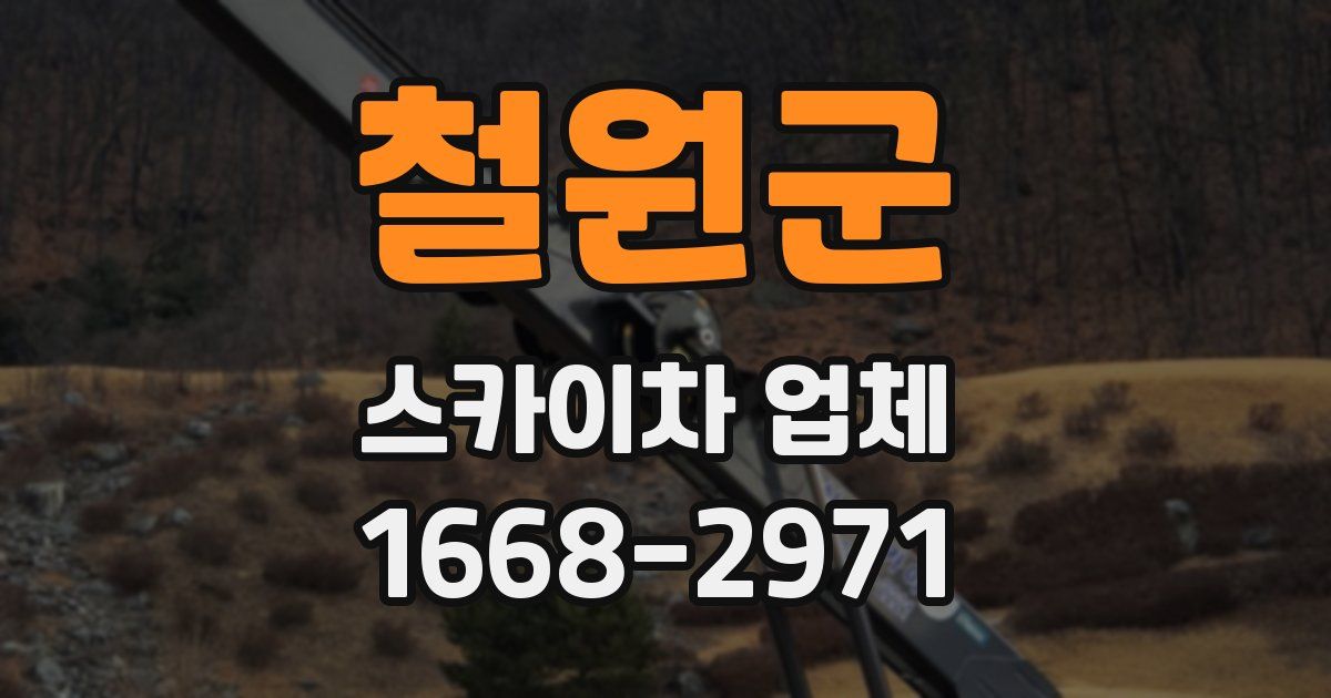 철원군 스카이차 업체